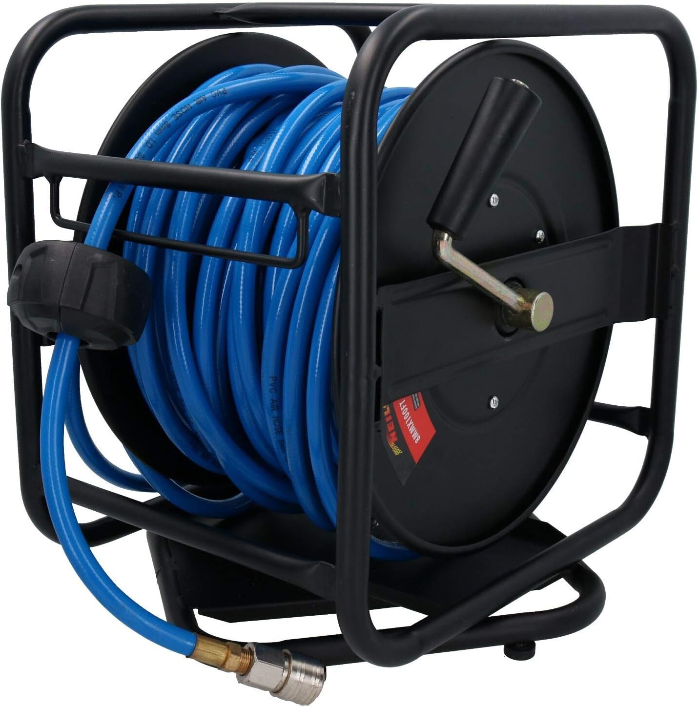 Neilsen CT1533 100ft x 1/4in Air Hose Reel with Rotating Base for 8mm Air Hose, 200 PSI, Blue