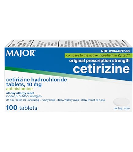 Cetirizine 5 mg, 100 Tablets by Rising