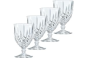 Nachtmann Noblesse Collection Small Goblet, Set of 4, Made of Crystal Glass, Clear, for Holidays and Parties, Water Drinking 