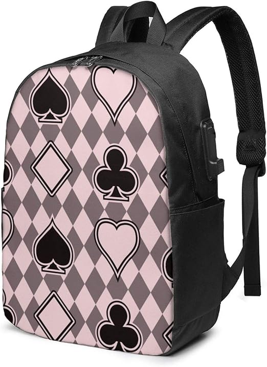 Casino Poker Art Travel Laptop Backpack College School Bag