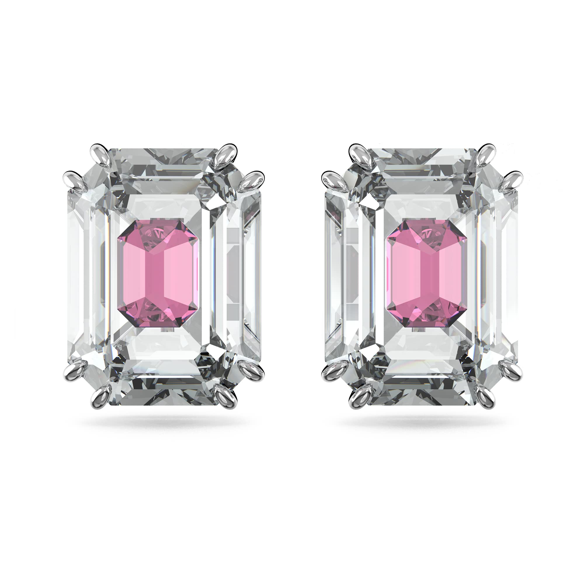 Swarovski Chroma Earrings, Pink, Rhodium plated — image 1