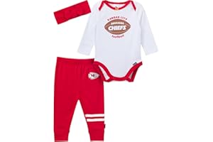 Gerber NFL baby-girls 3-piece Onesie Bodysuit, Pants & Headband Set