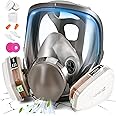 Yaludm Full Face Respirator Mask with Filter - Reusable Gas Masks with 6001 Activated Carbon Filter, Mask Respirators for Painting, Dust, Welding, Cutting, Woodworking, Chemical, Organic Vapor