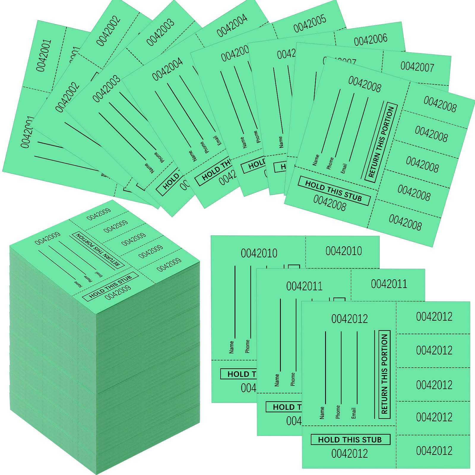 Kosiz 1000 Sheet 5 Bid Raffle Tickets Chinese