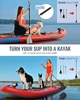 NACATIN 12ftx36in Inflatable Stand Up Paddle Board with Seat view 3