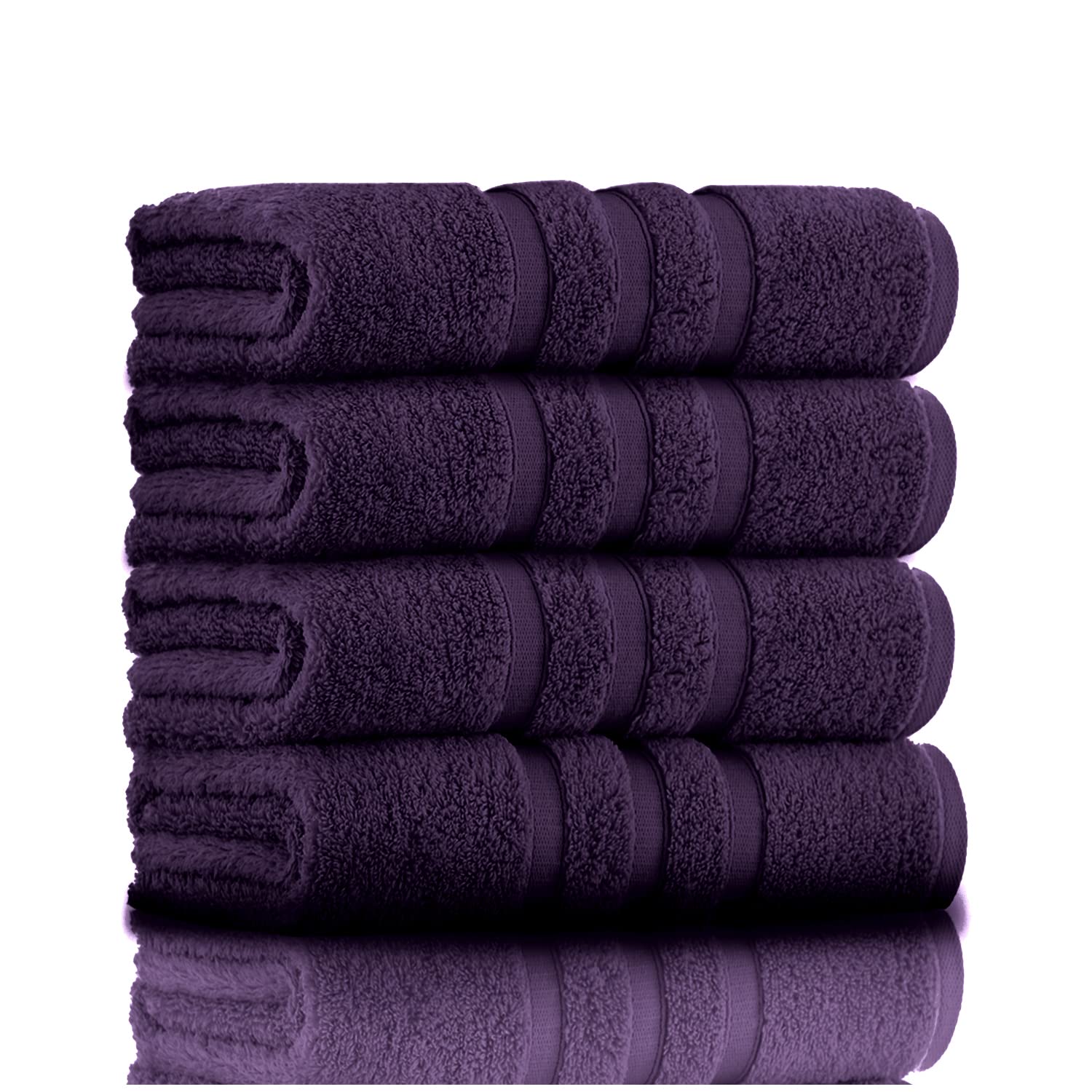 GC GAVENO CAVAILIA 100% Ringspun Cotton Bath Towels, Luxury 550 GSM Zero Twist Towel Sheets, Purple, 50x80 Hand Towel