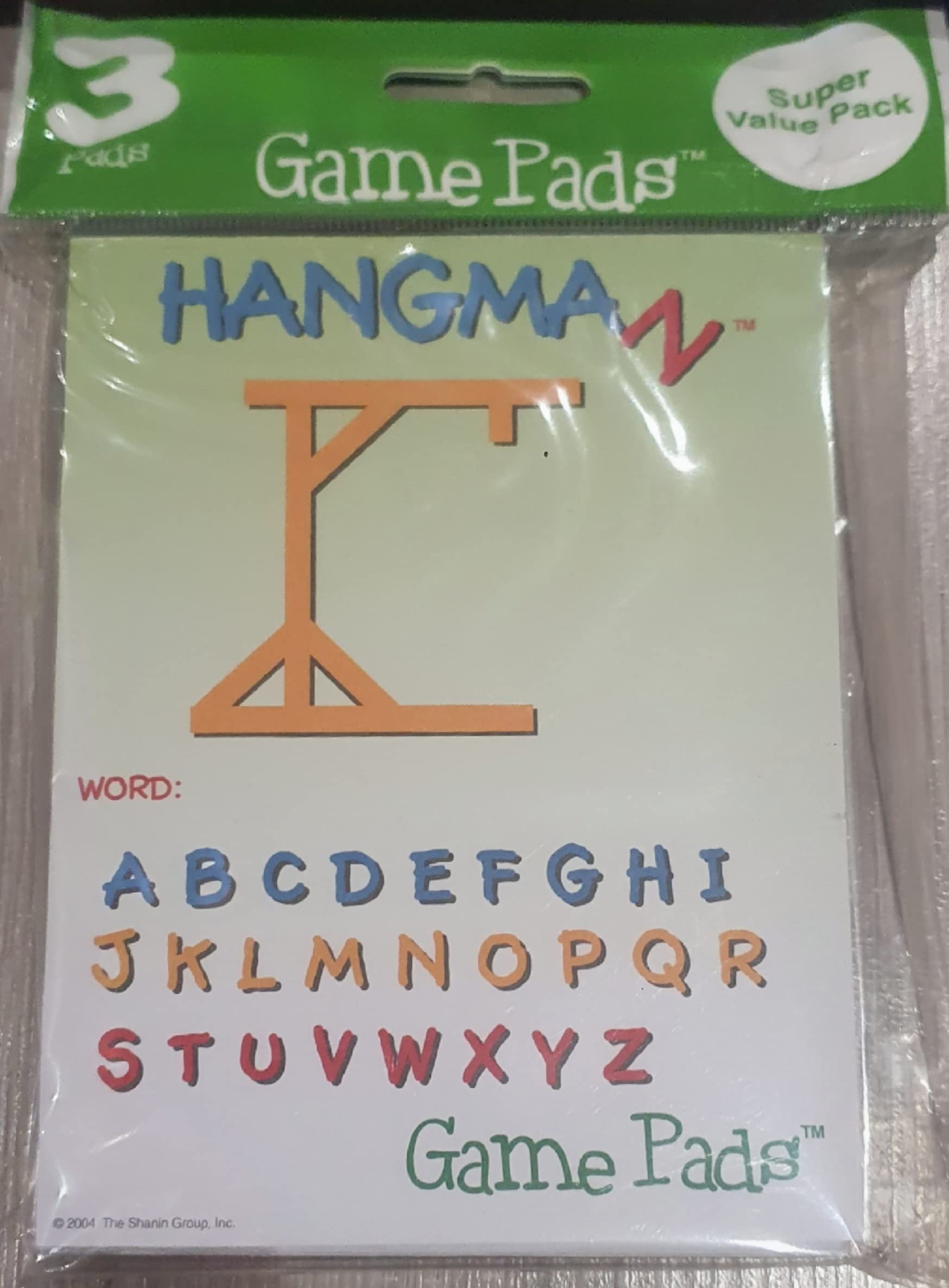 Hangman Game 3 Pack 50 Sheet Pads