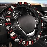 MUSM Halloween Horror Movie Steering Wheel Cover Universal 15 in Car Accessories for Men Women,Steering Wheel Protector Comfortable Protective Case for SUV Sedan Decor (2)
