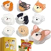 Molybdix 9 PCS Magnetic Chip Clips, Cute Dog Bag Clips for Food Storage | Cute Dog Magnetic Bag Clips For Sealing Chip, Snack And Bread Bags, Plus Fridge Magnets For Holding Notes, Photos And Lists