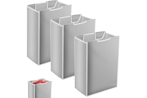 3Pcs Laundry Sorter Replacement Bag, Hamper Cart Removable Replacement Bags, Large Laundry Storage Organizer Bag Hamper Liner