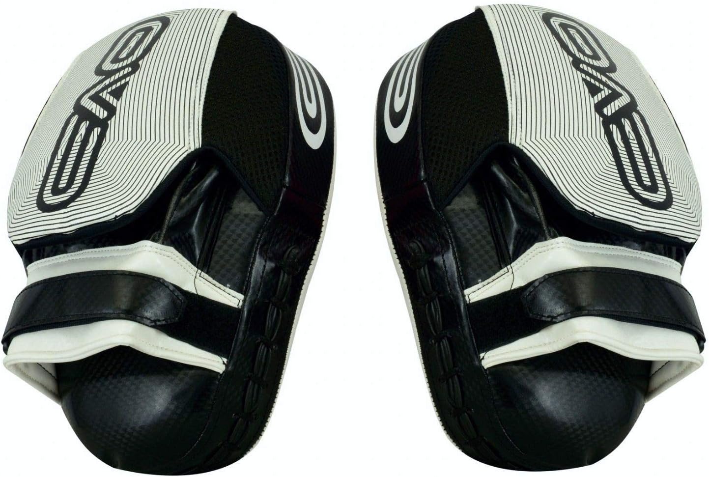 EVO Fitness Boxing MMA Focus Pads Muay Thai Martial Arts Training Pad UFC PRO (Black/White) - Image 5