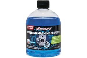 Velocity Washing Machine Cleaner – 4 Uses Per Bottle. Removes Hardwater Stains & Odor-Causing Buildup Inside Drum, Washer Cleaner for All Front & Top Load Washers & High Efficiency Machines