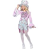 Fun Costumes Girls Mad Hatter Halloween Costume | Kids Wonderland Tea Party Complete Outfit for Themed Parties and Cosplay