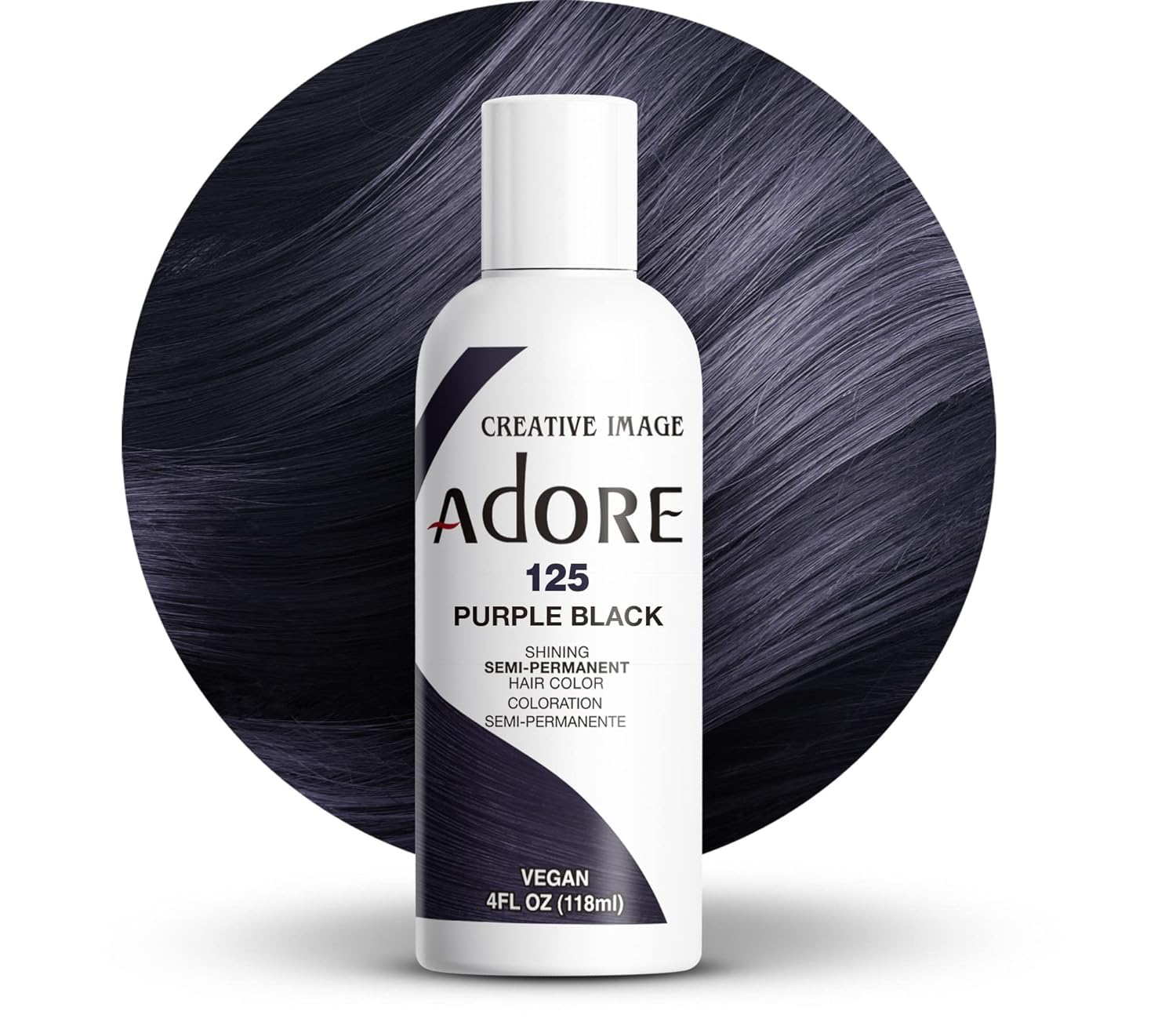 Adore Shining Semi Permanent Hair Color 125-Purple Black
