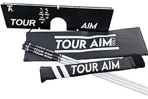 Tour Aim 2.0 Golf Training Aid – 11-in-1 Alignment Sticks & Swing Plane Golf Practice System – Lightweight Alternative to Heavy Brick-Like Golf Aids – Maximum Portability, Accuracy & Consistency