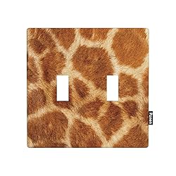 Pznen Giraffe Double Toggle Switch Covers 2-Gang