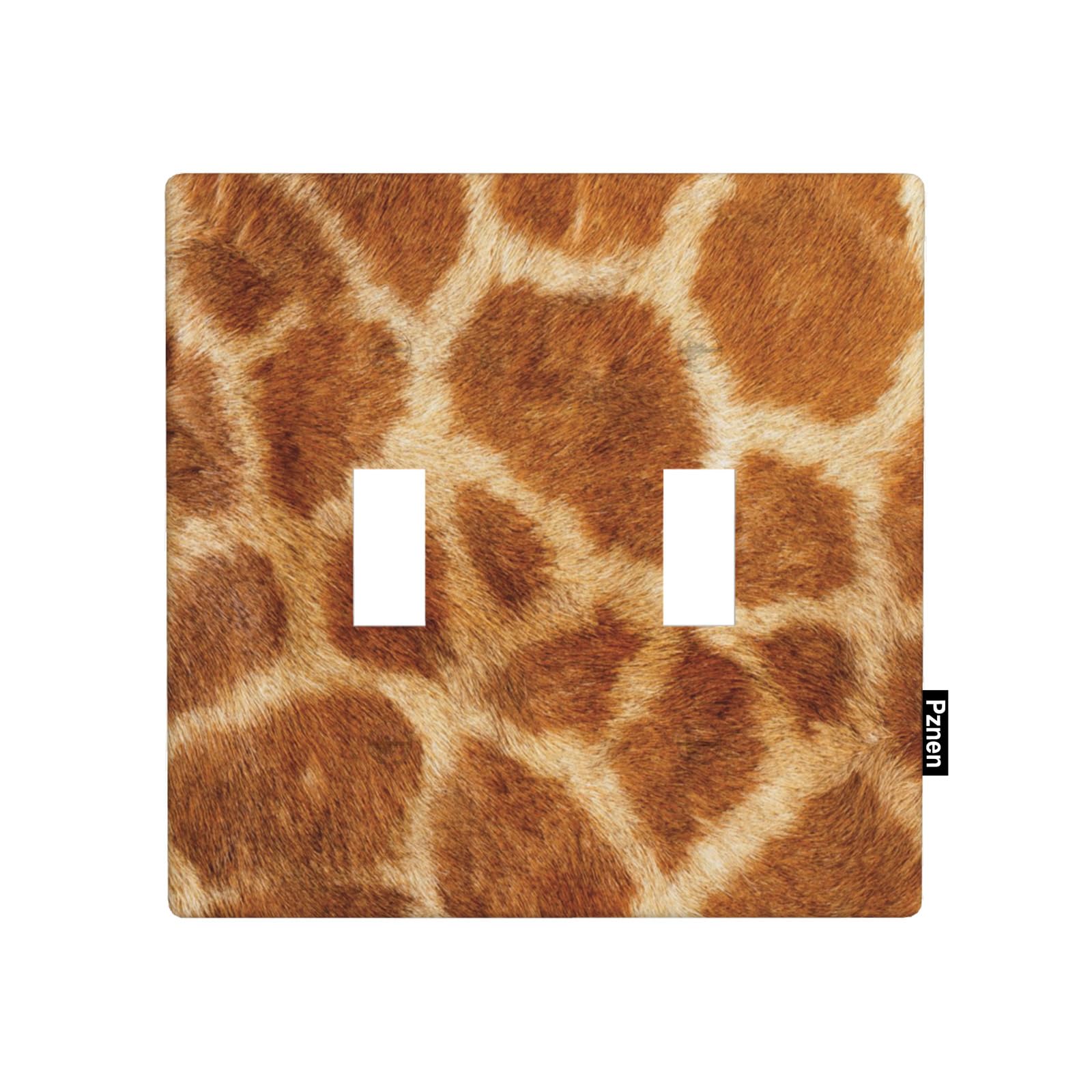 Pznen Giraffe Double Toggle Switch Covers 2-Gang