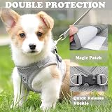 Anlitent Soft Mesh No Pull Cat Harness and Lead Set Grey X-Small view 3
