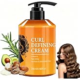 Curl Defining Cream- Hydrating Argan Oil Hair Mask Curl Cream for Enhances Wavy Hair and Curly Hair, Smoothing Curling Creams Detangles, Conditions and Reduces Frizz - 9.468 Oz