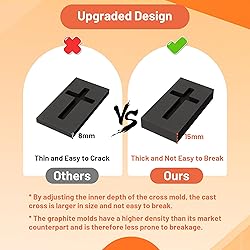 3 Pieces Graphite Ingot Molds, 5-in-1 Graphite