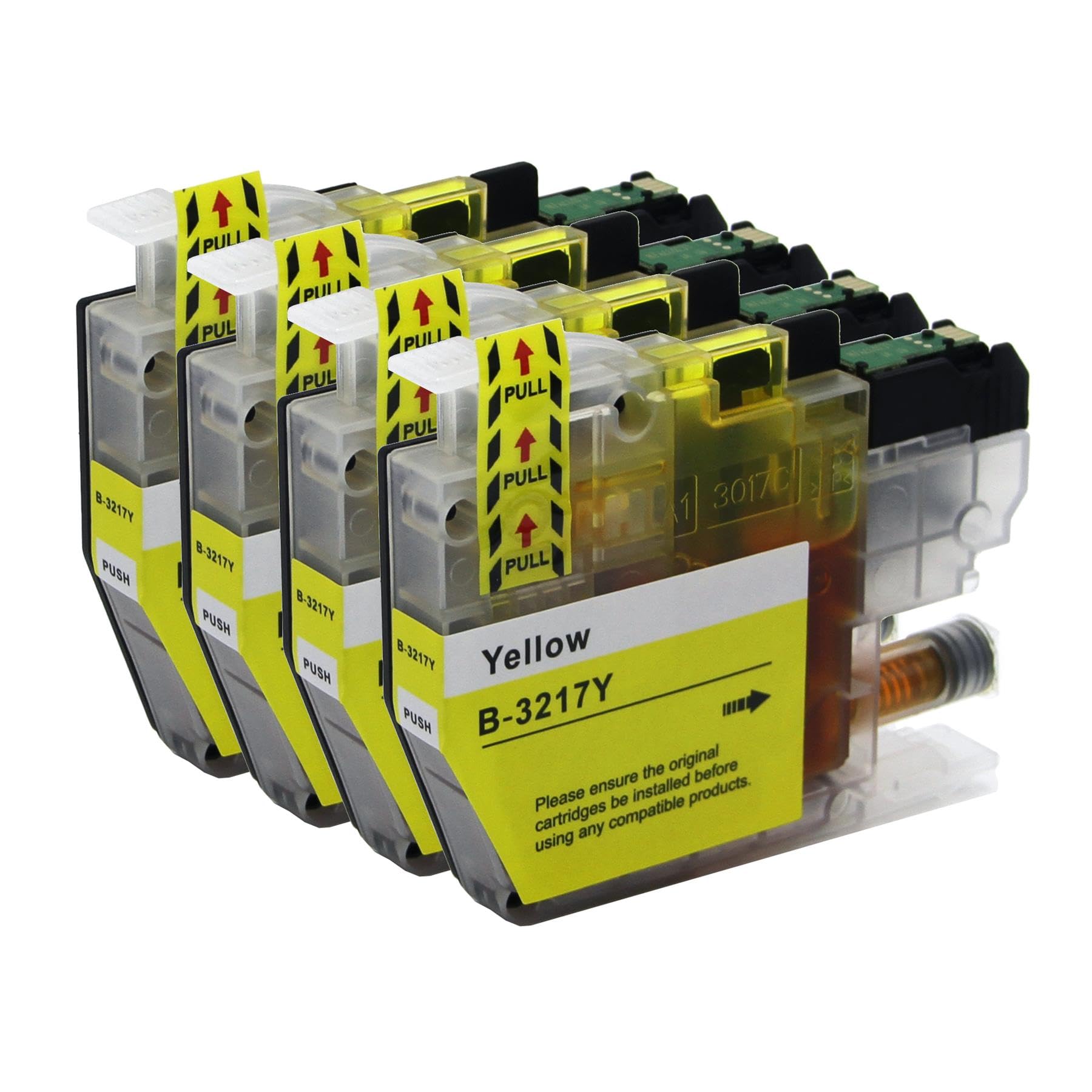 Go Inks 4 Yellow Ink Cartridges to replace Brother LC3217Y Compatible/non-OEM for Brother MFC Printers