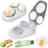 3-in-1 Egg Slicer for Hard Boiled Eggs&amp; Egg Cutter, 304 Stainless Steel Cutting Wire, Heavy Duty Chopper &amp; Dicer with Removable Catch Container &ndash;Multipurpose tool, Slices, Wedges, and Dices