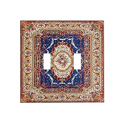 Spshian Vintage Bohemian Blue Red Floral Retro