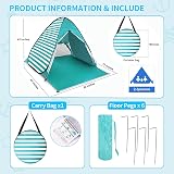 Aandyou Pop Up Beach Tent 2-3 Person UV50+ Automatic Instant Shelter Green view 4