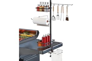 Go-komax 5-in-1 Griddle Caddy for Blackstone - Grill Organizer for Camping Outdoor Kitchen Cooking Tools & Accessories, Fathers Day Grilling BBQ Smoker Accessories Gifts for Men