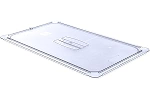 Carlisle FoodService Products Storplus Full-Size Plastic Food Pan Lid for Catering, Buffets, and Restaurants, Polycarbonate, 20.75 x 12.88 Inches, Clear