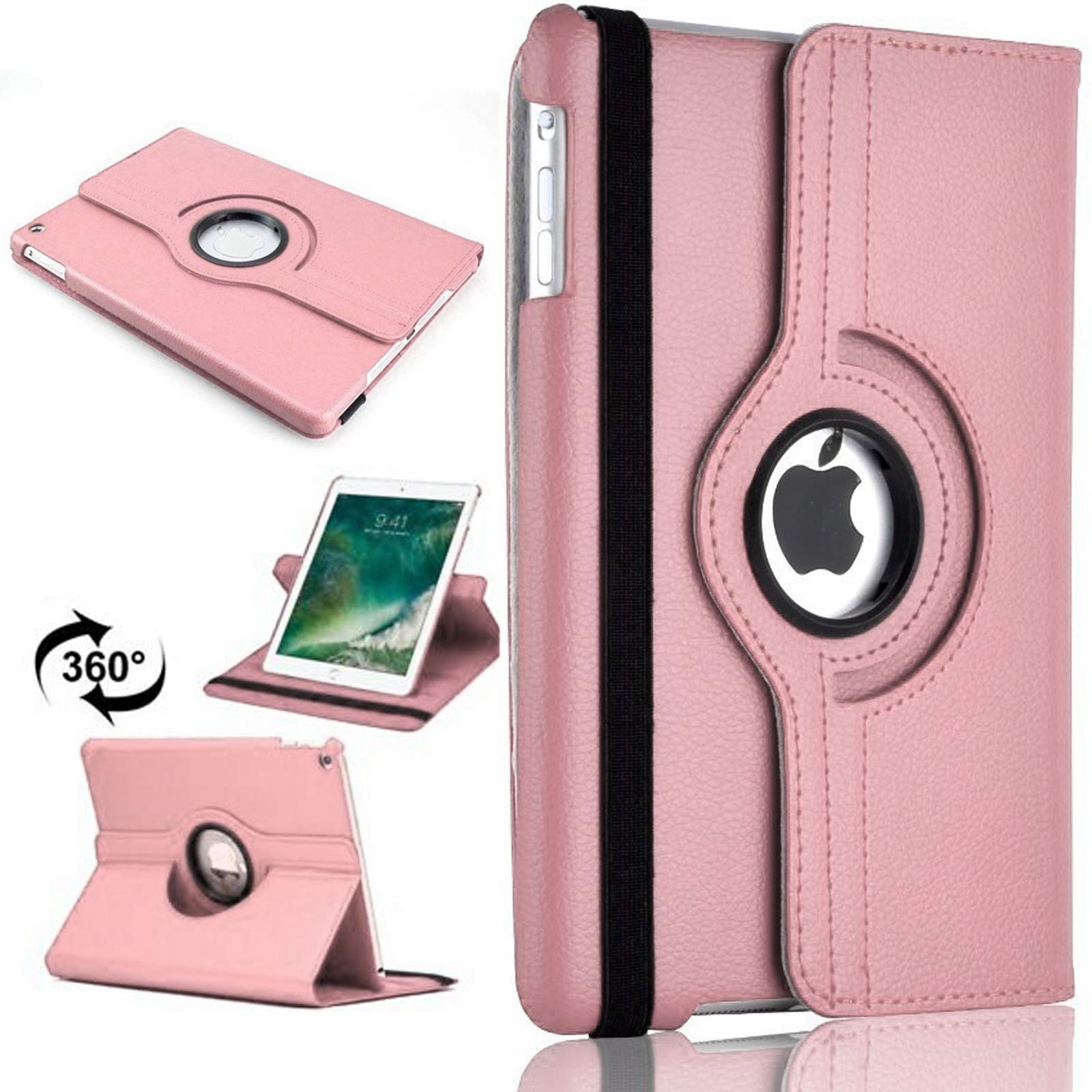 TechDealsUK iPad 9th, 8th, 7th Generation 10.2" (2019, 2020, 2021) 360° Rotating Stand Case - Rotate Cover iPad 10.2 (Baby Pink)