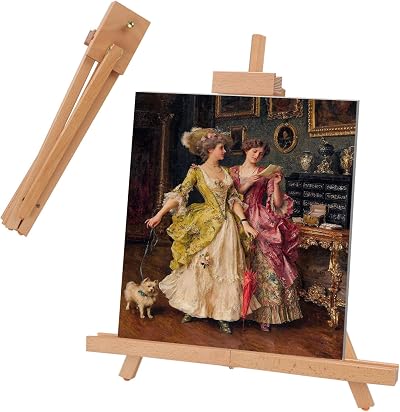 ASelected Wooden 45cm Tabletop Easel, Adjustable Studio Canvas Mini Display