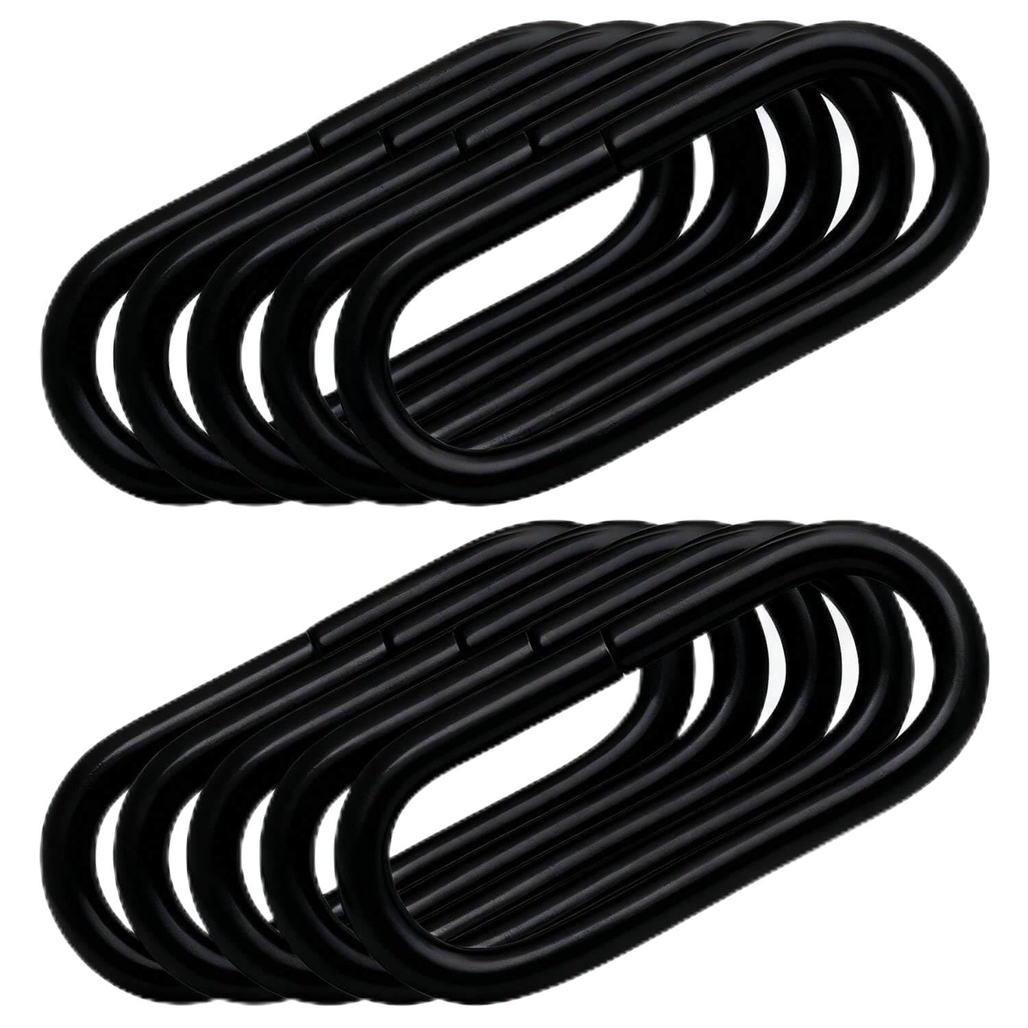 BIKICOCO 2'' Metal Oval Ring Buckle Loops Non Welded for Leather Purse Bags Handbag Straps, Black - Pack of 10