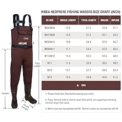 HISEA Neoprene Fishing Chest Waders for Men with