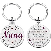 Fetiger Nana Gifts, I Love You Nana Keychain, Birthday Ideas from Grandkids