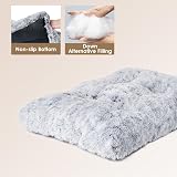 EHEYCIGA Extra Large Dog Bed Calming Fluffy Crate Bed Grey 112x85x10cm view 2