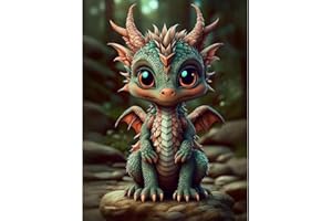 AJEPON Dragon Diamond Art Kits for Adults-Dragon Diamond Painting Kits,Dragon 5D Diamond Painting for Adults,Gem Painting Kit Arts for Wall Home Decor Arts Craft 12x16inch