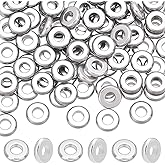 UNICRAFTALE 100Pcs Stainless Steel Spacer Beads 8mm Flat Round Beads 3.5mm Hole Smooth Disc Beads Rondelle Loose Bead Metal Bead for Bracelet Necklace Jewelry Making