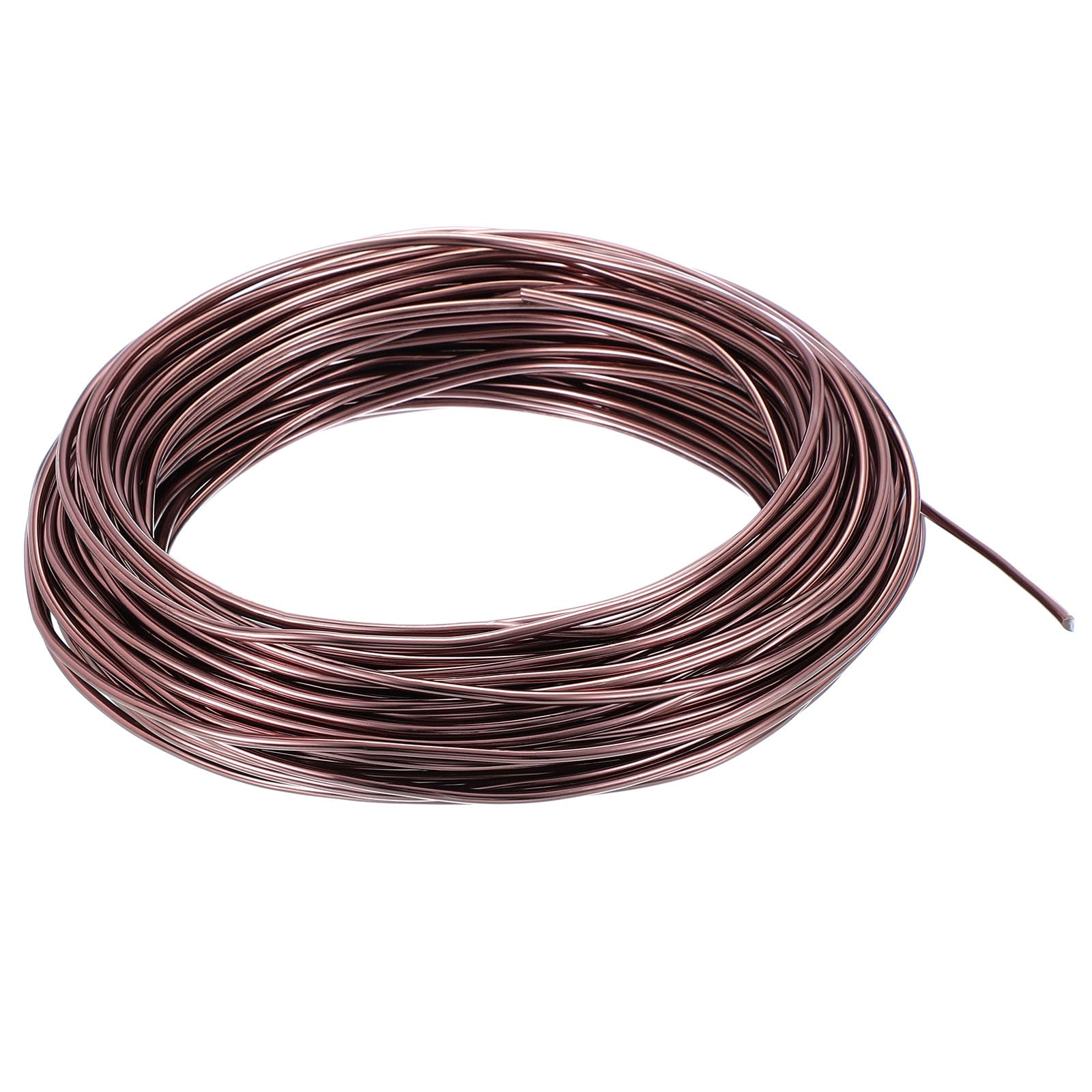 PATIKIL 3mm Bonsai Training Wire, 1 Roll Floral Wire Stems Anodized Aluminum Tree Wire 95 Feet Total for Gardening Branch Fixing, Brown