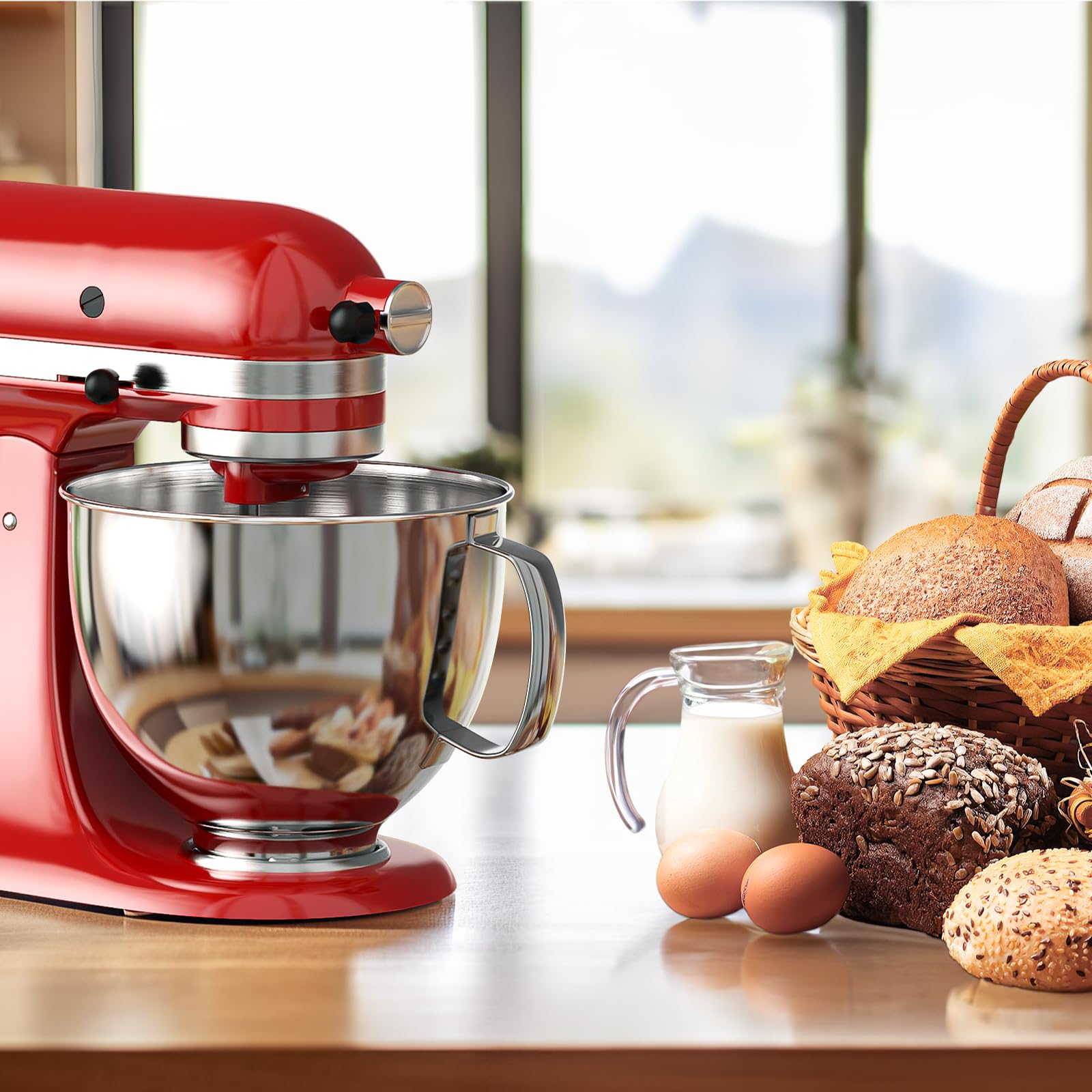 ステンレススチールミキサーアタッチメント すべてのKitchenaidミキサーボウルにフィット