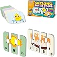 Paper Master Words Spelling Matching Puzzles with Matching Images, Self-Correcting Spelling Jigsaw Puzzles Matching Games for Toddlers, Perfect for Preschool Learning