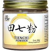 USTCM 100% Pure Tienchi Powder Pseudoginseng Notoginseng Sanqi Powder Tienchi Ginseng Powder 田七粉 120mesh (2oz)