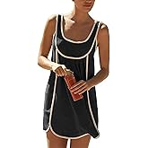 Peaceglad Womens Pleated Sleeveless Mini Dress Casual Athletic Workout Tennis Tank Dress Sundress