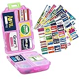 Zuihug 1Pack Travel Pill Organizer & 156 Medicine