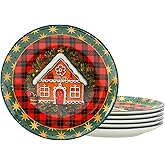 glowworm Dinner Plate Set of 6, 10.5 Inch Ceramic Dinner Plates, Salad Serving Plate for Kitchen, Restaurant, Valentine’s Day Gift, Microwave, Oven & Dishwasher Safe