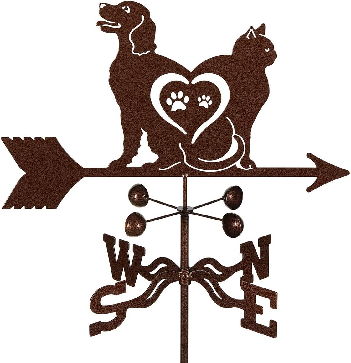 Weathervanes - EZ Vane Cat and Dog Weathervane 21 Inch Wide Roof Mount