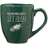 Rico Industries NFL Football #1 Dad 16 oz Team Color Laser Engraved Ceramic Coffee Mug