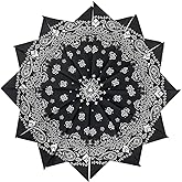 HankieWorld 6 Pack 12 Pack Bandanas 2 Sides Printed 22inch Unisex Cowboy Kerchiefs