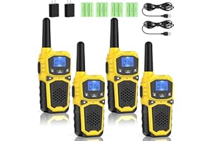 WOKTOK Walkie Talkies for Adults Rechargeable,Long Range Two Way Radios 22 Channels VOX NOAA Weather Alert Family Walkie-Talkie for Outdoor Adventures, Camping, Hiking, Hunting