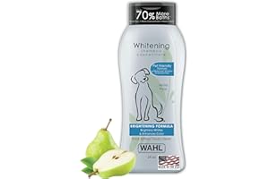 Wahl USA Whitening Shampoo White Pear scent for Pets – Whitening & Animal Odor Control with Silky Smooth Results for Grooming Dirty Dogs – 24 oz - Model 820001A
